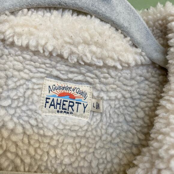 Faherty Timberline Fleece Trucker Coat Men's Large - Picture 4 of 5